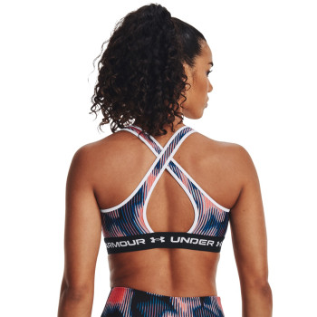 Women's Armour® Mid Crossback Printed Sports Bra 