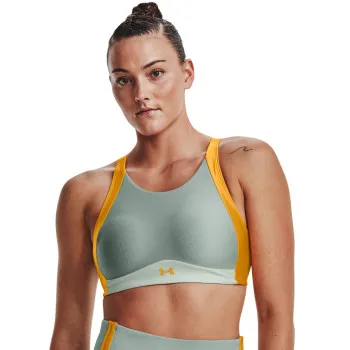 Women's UA Infinity Mid High Neck Shine Sports Bra 