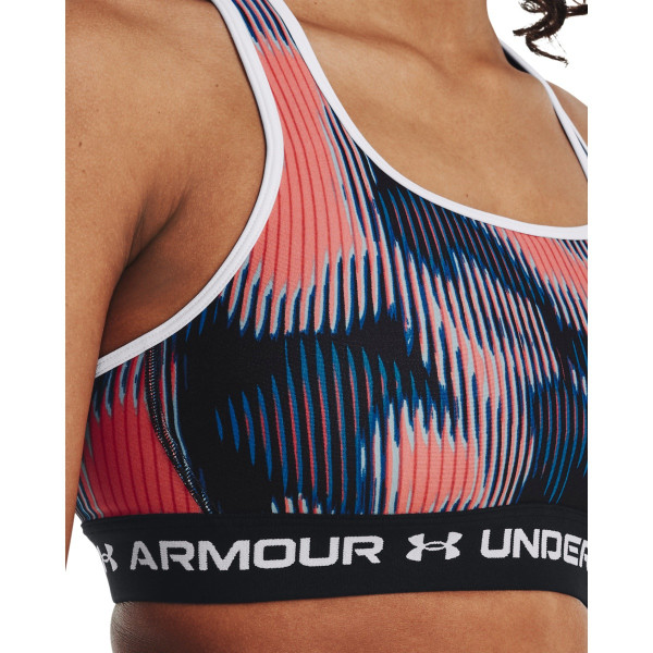 Women's Armour® Mid Crossback Printed Sports Bra