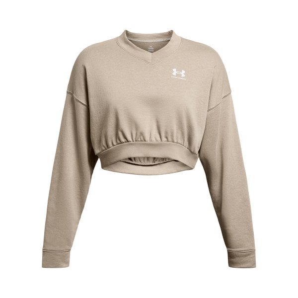 UA RIVAL TERRY OS CROP CRW