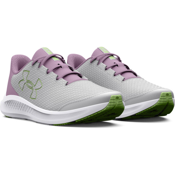 Girls' Grade School UA Charged Pursuit 3 Big Logo Running Shoes