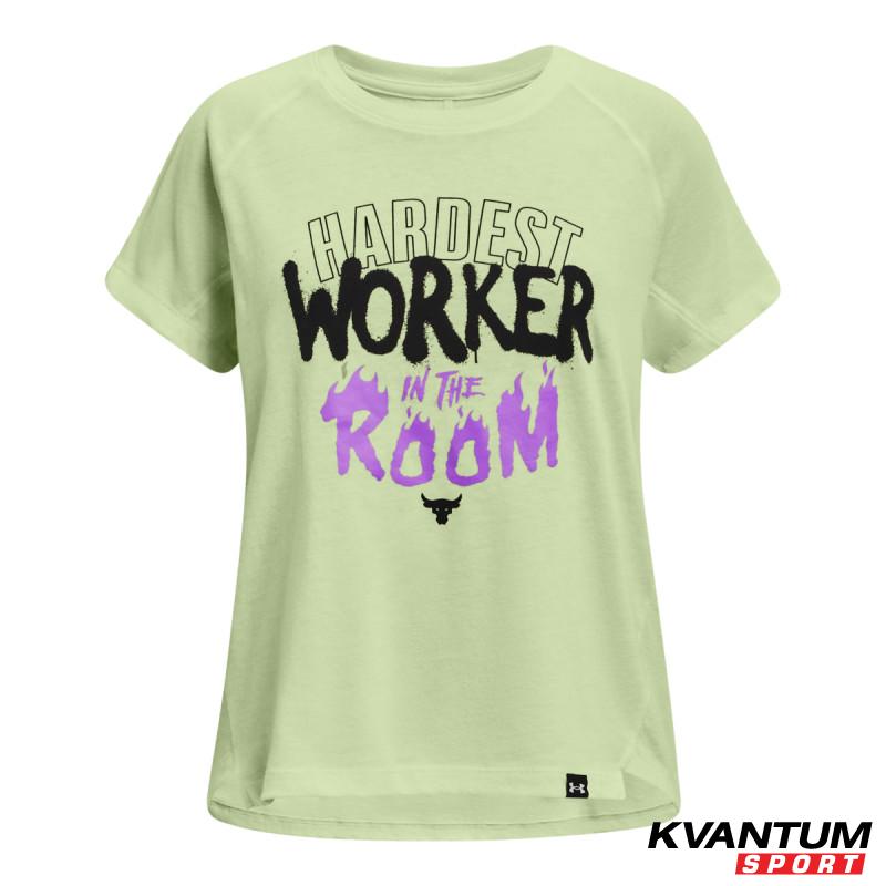 Girls' Project Rock Hardest Worker In The Room Short Sleeve 