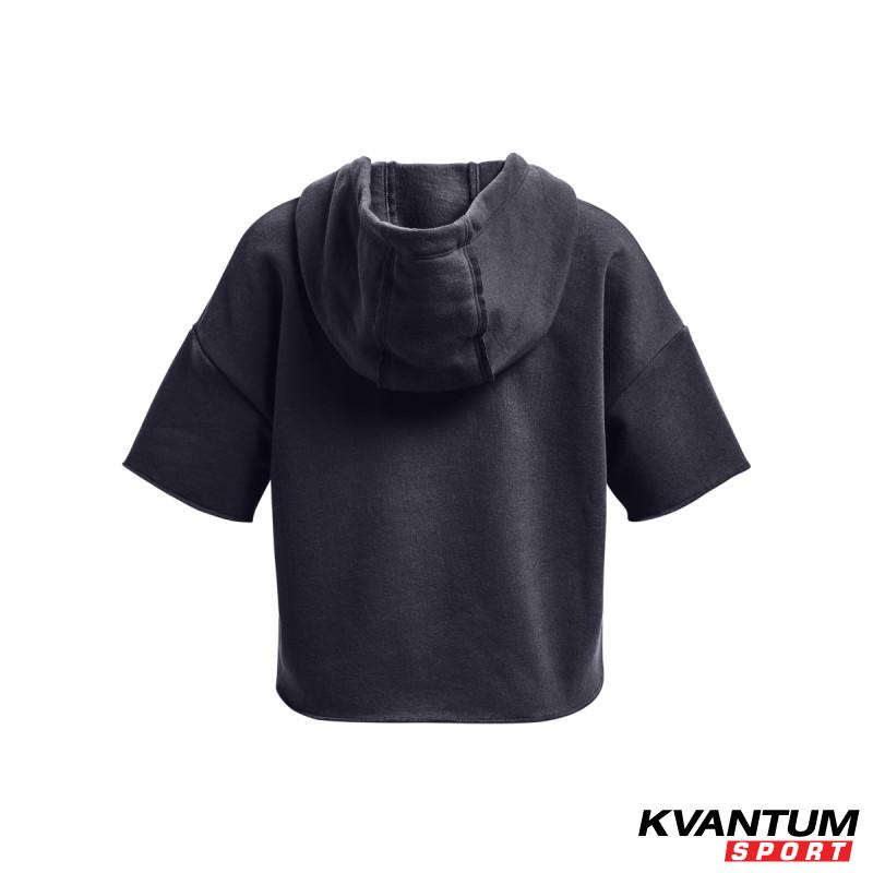 Girls' Project Rock Rival Fleece Script Short Sleeve Hoodie