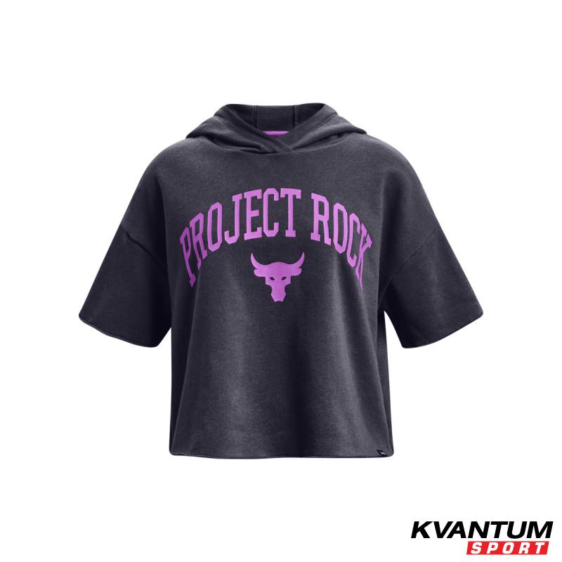 Girls' Project Rock Rival Fleece Script Short Sleeve Hoodie