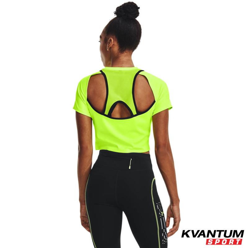 UA RUN ANYWHERE CROP SS-GRN