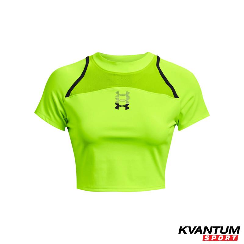 UA RUN ANYWHERE CROP SS-GRN