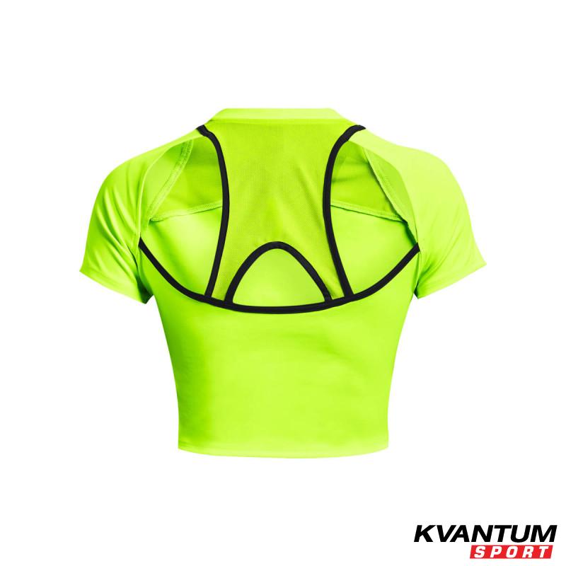 UA RUN ANYWHERE CROP SS-GRN
