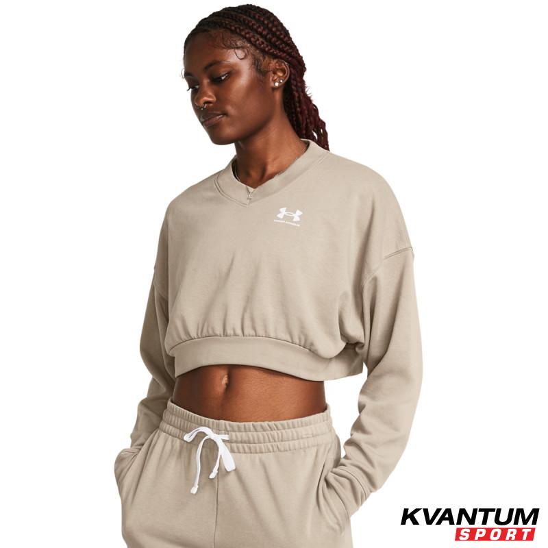 UA RIVAL TERRY OS CROP CRW