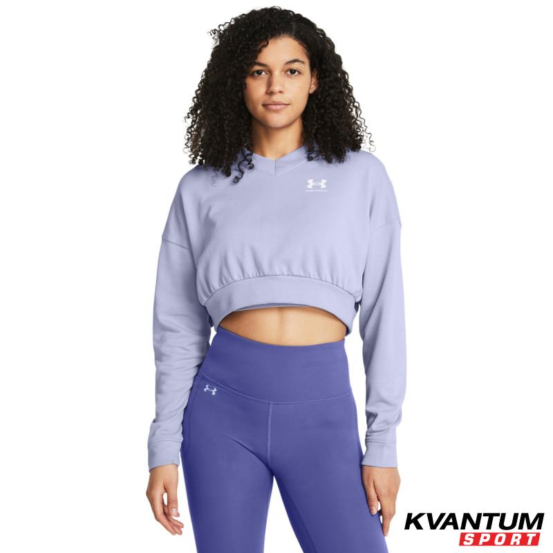 UA RIVAL TERRY OS CROP CRW
